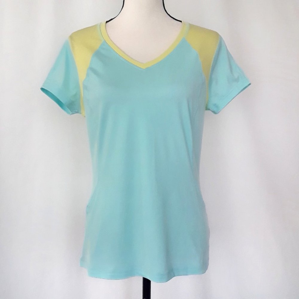 Tek Gear DryTek Pastel Blue Shirt W Back Pocket
